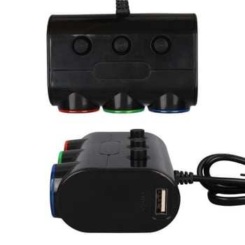 Olesson 1523 12-24v Çift Usb Girişli 120w 80cm Kablolu 3'lü Araç Çakmak Çoklayıcı
