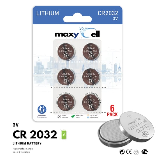 MaxyCell 6 adet CR2032,DL2032 3V