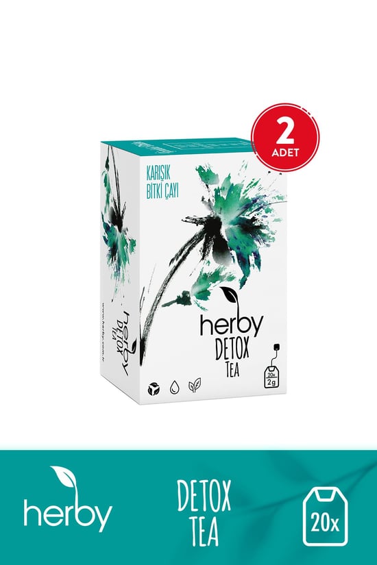 Herby Detox Tea Diyete Destek Detoks Bitki Çayı 2'li Paket