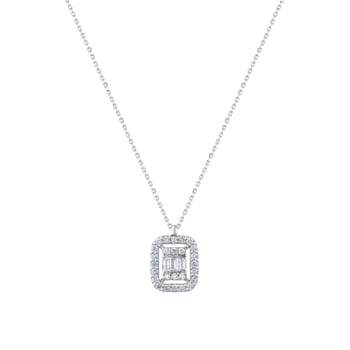 0.23 Ct Pırlanta Baget Kolye