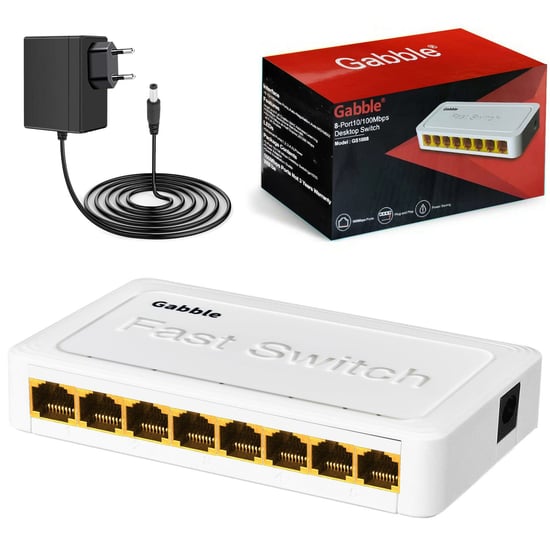 Gab-swc08 Ethernet Switch Hub 8 Port 10/100 Mbps