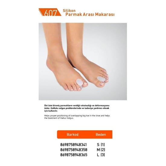 Luxor Silikon Parmak Arası Makarası (607/l)