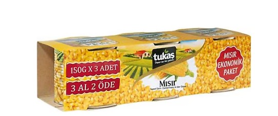 Tukaş Mısır Ekonomik Paket 3x150 Gr