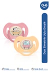 Wee Baby Duo Simetrik Uçlu Emzik 0-6 Ay No:1 (pembe -sarı)