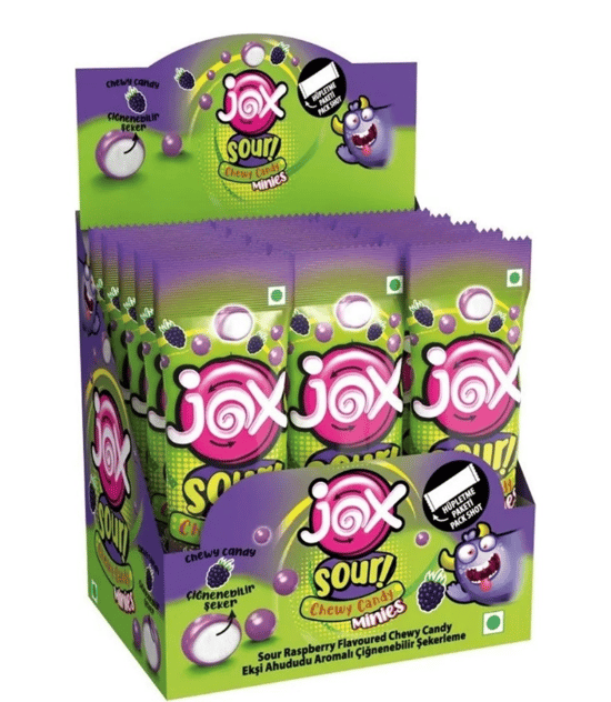 Jox Minies Ekşi Ahududu Çiğnenebilir Şekerleme 10 Gr X 24 Adet