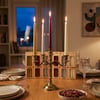 Gül Mum Kod-252 ( 4pcs ) Candle Metalik Renkler Şamdan Mum 25cm