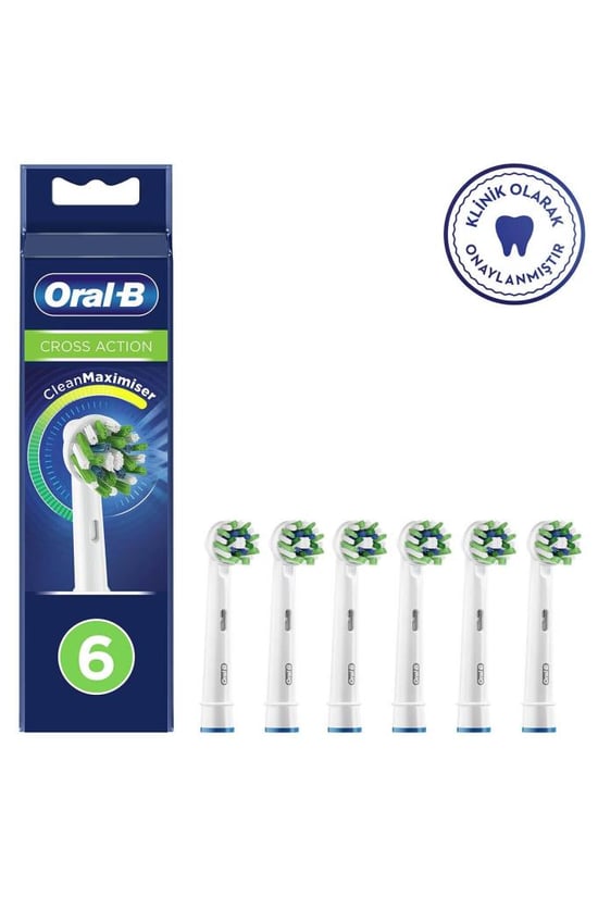 Oral-b Cross Action 6’lı Cleanmaximizer Teknolojili Yedek Başlık Fırçası