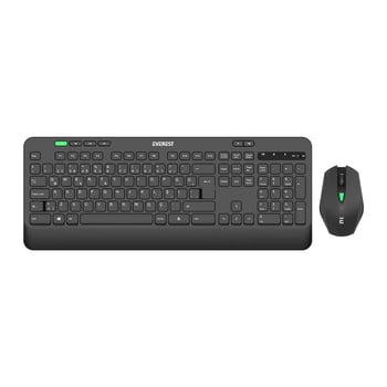 Everest Km-2620 Siyah Usb Sessiz Switch İnce Kablosuz Q Multimedia Klavye + Mouse Set