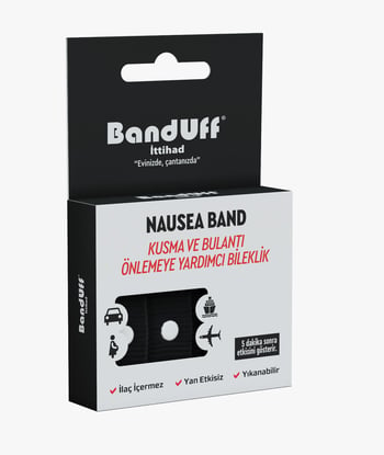 Banduff Kusma ve Bulantı Önleyici Bileklik - Yetişkin / Siyah