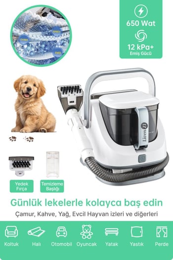 Livenzi Jjb-737-ıı Koltuk Halı Yıkama ve Leke Çıkartma Makinesi-beyaz