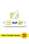 Deep Fresh İz Bırakmaz Yüzey Temizlik Havlusu 100 Yaprak | Limon Yağlı | Karbonat, Beyaz Sirke