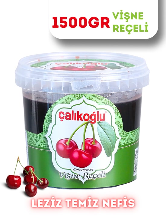 Çalıkoğlu Geleneksel Vişne Reçeli 1500 gr (Kova)