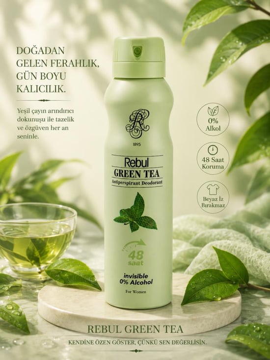 Rebul Kadın Sprey Deodorant Green Tea 150 Ml