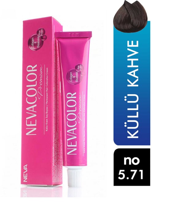 Nevacolor Premium Tüp Saç Boyası Küllü Kahve 5.71 50 Ml