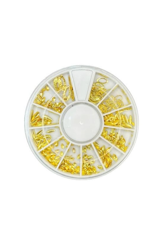 Misyul Tırnak Süsleme Taşı 12 Gözlü Mix Paket Gold Mıs-2080