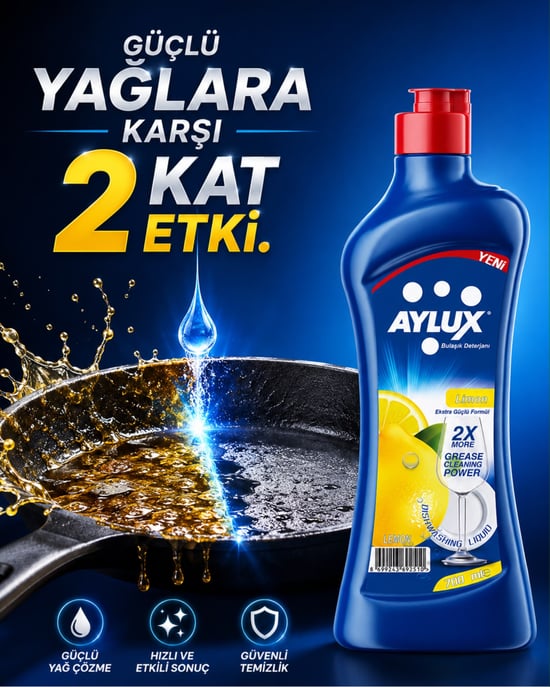 Aylux Bulaşık Deterajanı Limon 700 Ml X 12