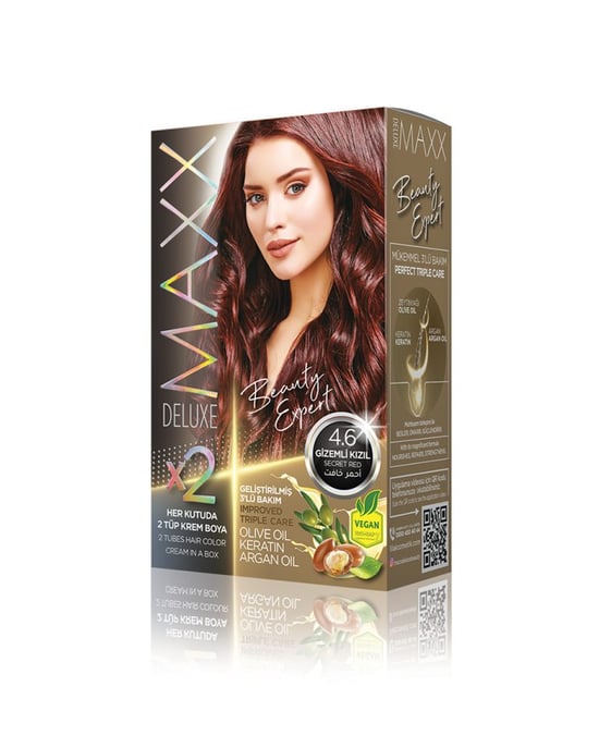 Maxx Deluxe Beauty Expert Set Saç Boyası 4.6 Gizemli Kızıl