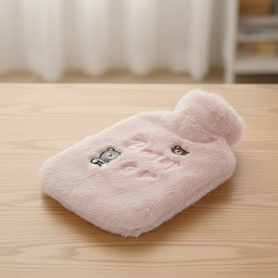 Buffer® İşıklı Ayıcıklı Figürlü Pembe Peluş Sıcak Su Torbası 1 Lt – Yumuşak Kılıf, Uzun Süre Sıcak T