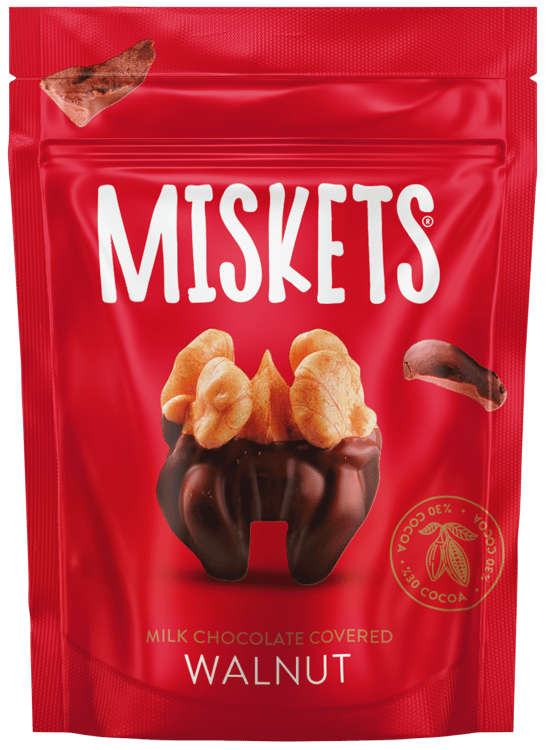 Miskets Sütlü Çikolata Kaplı Ceviz 70g (12’li Kutu)