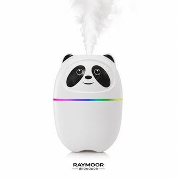 Raymoor Panda Tasarımlı Mini Buhurdanlık Usb Aromaterapi Difüzörü Led Işıklı Sessiz Hava Nemlendirici
