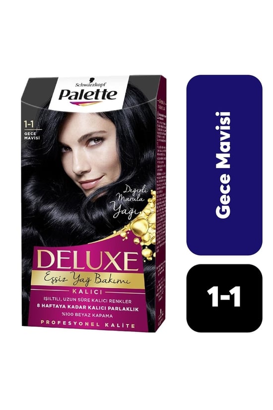 Palette 1-1 Gece Mavisi Kadın Saç Boyası