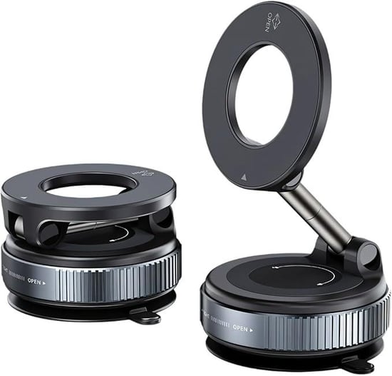 Minihome 360° Dönebilen Ayarlanabilir Araç İçi Vakumlu Magsafe Telefon Tutucu Tüm Yüzeylerle Uyumlu