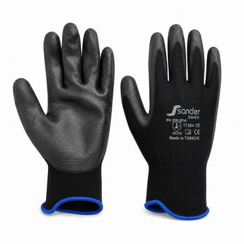 Sander G-111330 ( No 10 ) ( Xl ) ( Siyah & Mavi Başlık ) Nitril İşçi Eldiven