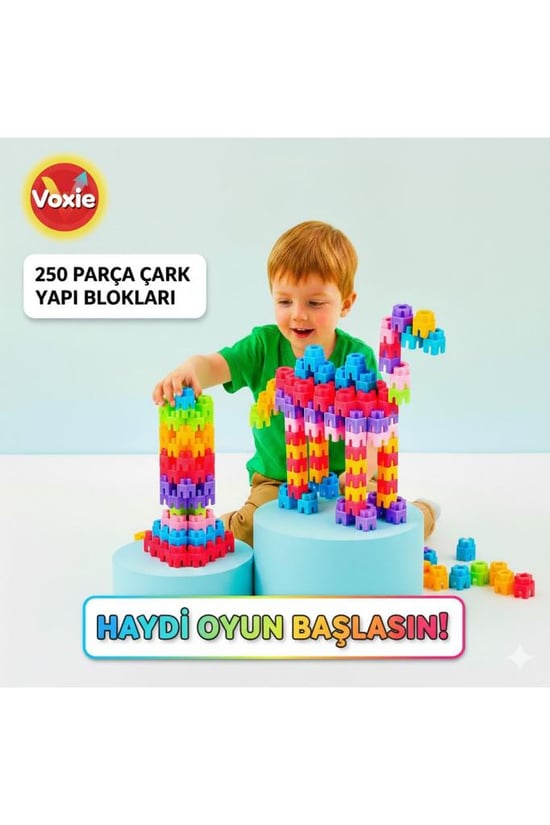 250 Parça Çark Yapı Blokları Seti 'box Kutu'