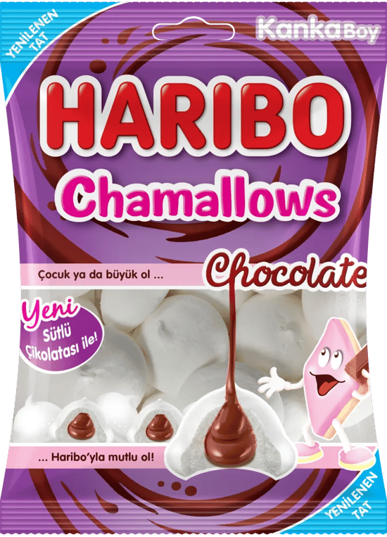 Haribo Chamallows Çikolata Dolgulu Marshmallow 62 Gr
