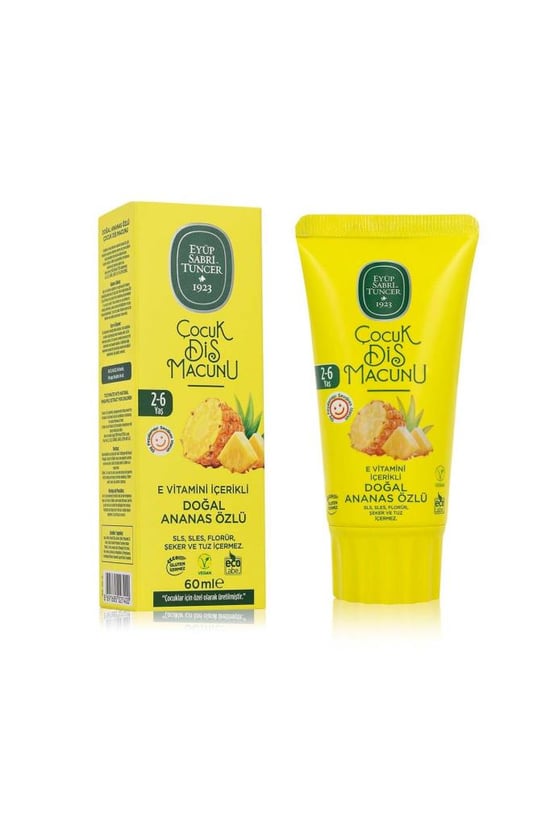 Eyüp Sabri Tuncer Doğal Ananas Özlü 2-6 Yaş Çocuk Diş Macunu 60 ml
