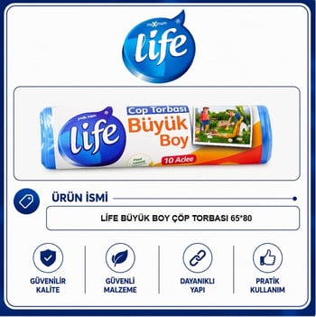 Life Büyük Boy Çöp Torbası 10'lu