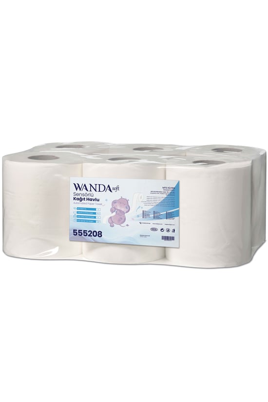 Wanda Soft Hareketli Kağıt Havlu 6 KG 6'lı Paket - 2 Katlı, 21cm Yaprak Eni - 101M Rulo