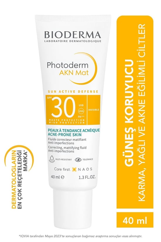 Bioderma Photoderm Akn Karma/yağlı Cilt Mat Güneş Kremi Spf 30 40 Ml