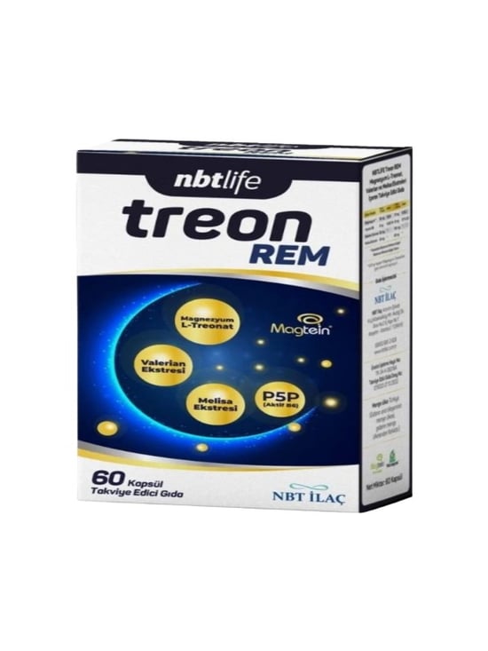 Nbt Life Treon Rem 60 Kapsül Magnezyum L-treonat ve Valerian Ekstresi İçeren Ürün