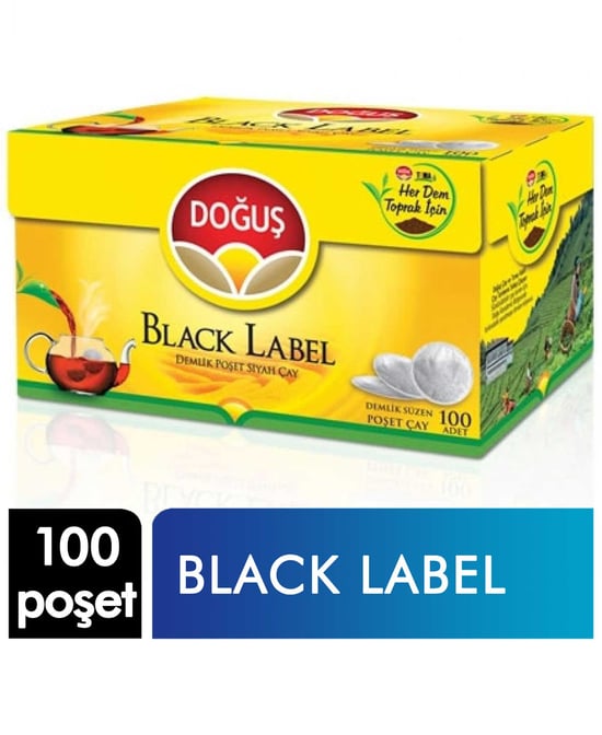 Doğuş Demlik Poşet Çay 100 Poşet Black Label