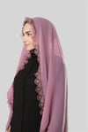 Hürrem Bone Gül Kurusu Namaz Başörtüsü Şal Şifon Güpürlü 202106_18