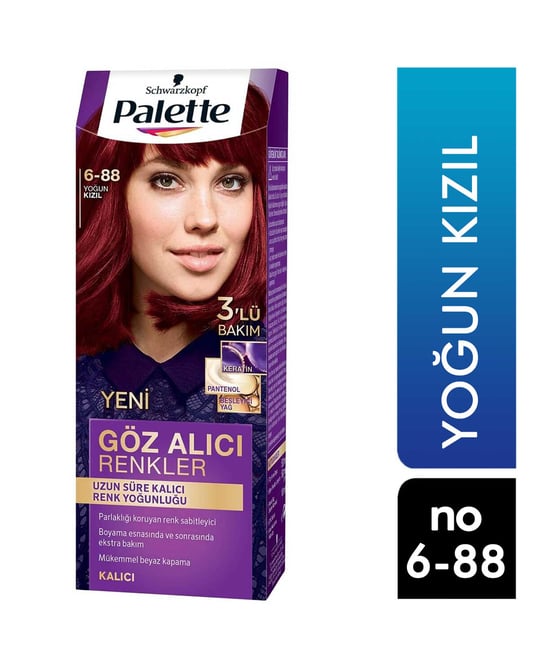 Palette Göz Alıcı Renkler 6-88 Yoğun Kızıl Kadı Saç Boyası