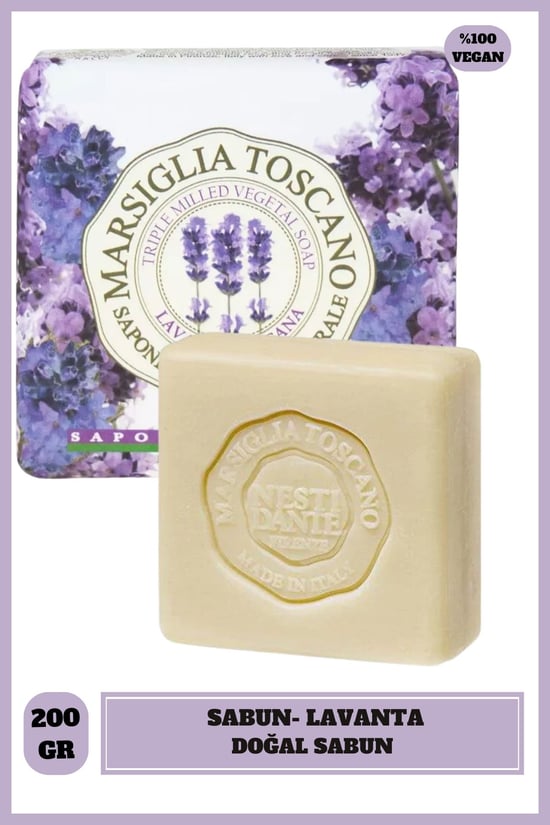 Nesti Dante Saponeria Olıveto Lavanda Katı Sabun 200 G| Cilt Tonu Eşitleyici |Lavanta Özlü