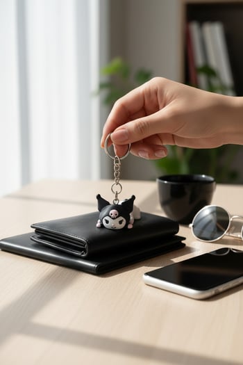 Kuromi Figürlü Hareketli Anahtarlık