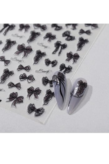 Misyul 5d Tırnak Sticker Yapışkanı Siyah Kurdaleli Beauty Yazılı Mıs-3520