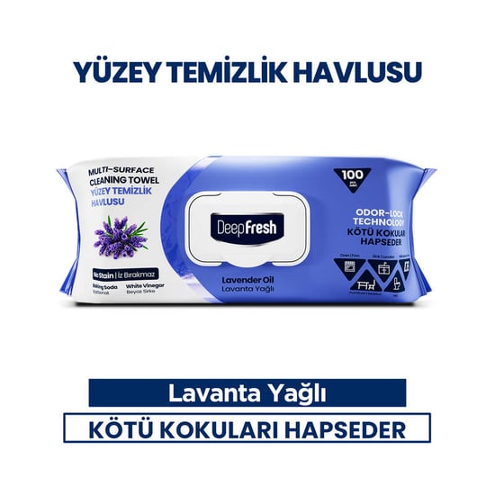 Deep Fresh Yüzey Tem. Mendili Lavanta