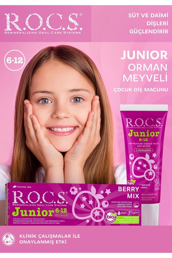 Rocs Junior Orman Meyveleri Tadında Diş Macunu 6-12 Yaş 60 Ml