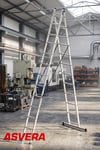 Asvera Endüstriyel 6 Metre A Tipi 2 Parçalı Alüminyum Merdiven - 1.4 Mm Profesyonel Merdiven