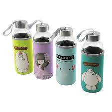 Pablito Cam Suluk Matara 420 Ml-Kılıf Korumalı-Taşınabilir