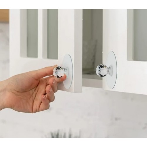 DİYARI FIRSAT Çok Amaçlı Yapışkan Kristal Tutacak Kulp 4 Adet