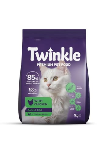 Twinkle Kedi Maması Tavuk'lu Yetişkin Kedi Maması 1 Kg Premıum Pet Food