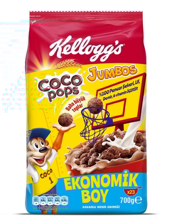 Kellogg's Coco Pops Jumbos Çikolatalı Buğday ve Mısır Gevreği 700