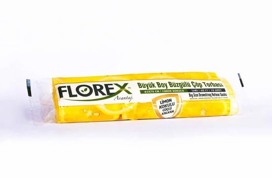 Flodex Büzgülü Limon Kokulu Çöp Torbası Büyük Boy 25*120
