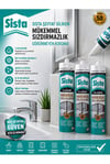 Sista Universal Beyaz Silikon 280 Ml - Genel Amaçlı Sızdırmazlık ve Dolgu Malzemesi