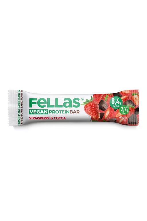 Fellas Vegan Protein Bar - Çilekli ve Kakaolu 40g
